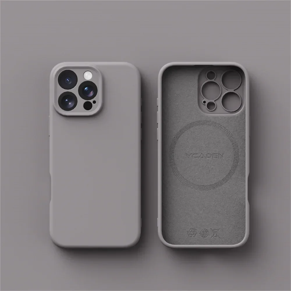Luxury Liquid Silicone MagSafe-Compatible Phone Case - Wireless Charging Smooth Cover