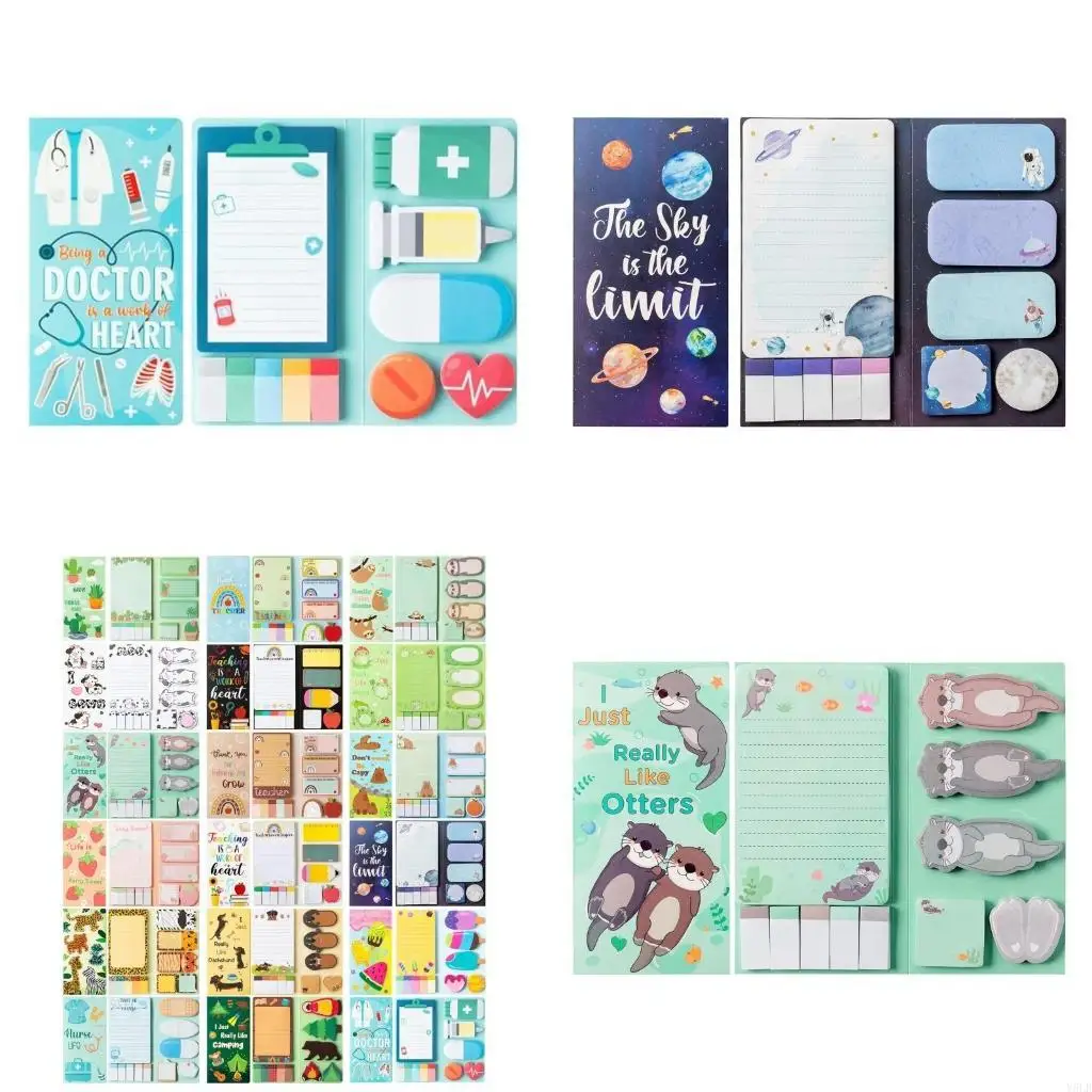 Y5LB 800 Sheets Cartoon Sticky Notes Self-adhesive Index Tabs Note ...