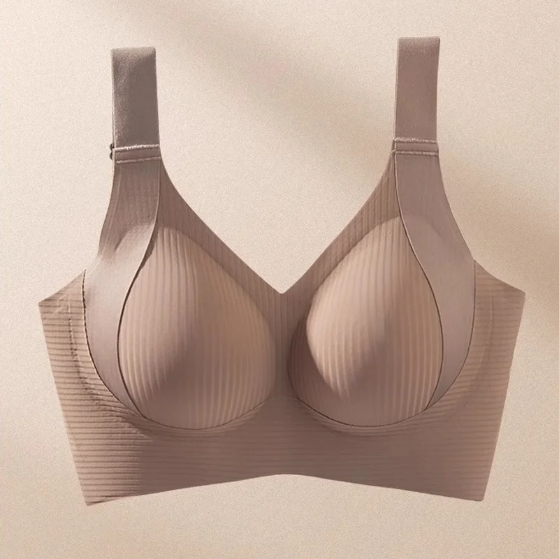 Soft-supported Seamless Bra For Women Push Up Lingerie Gather Side Breast Wireless Beautiful Back Underwear 2