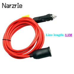 3.6/1.5M 10A Car Cigarette Lighter Extension Cord 12V 24V Car Charger Cigar Lighter Plug Cable Female Socket Adapter Accessories