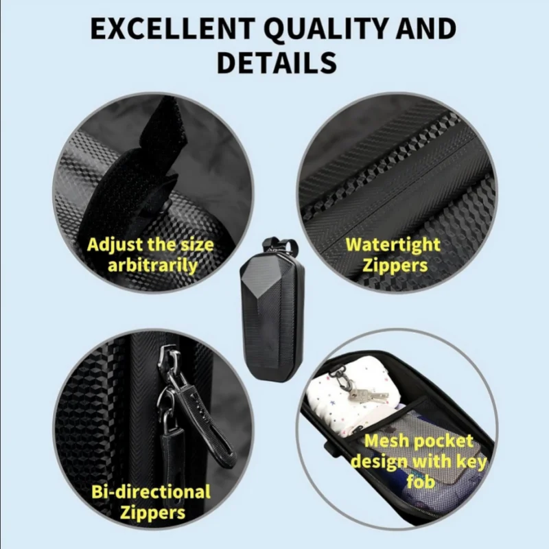 Electric scooter bag Storage Electric Bike Handlebar Bag Scooter Storage with Large Capacity Waterproof Front Handlebar