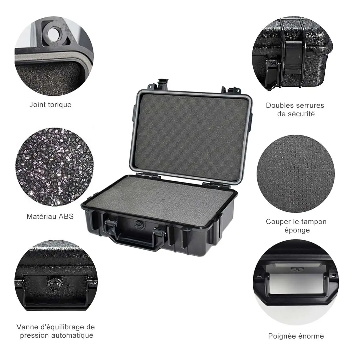 9 Sizes Waterproof Hard Case Box Storage Box Tool Organizer Tool Box Safety Equipment Case with Sponge Suitcase Tool Kit Case 3