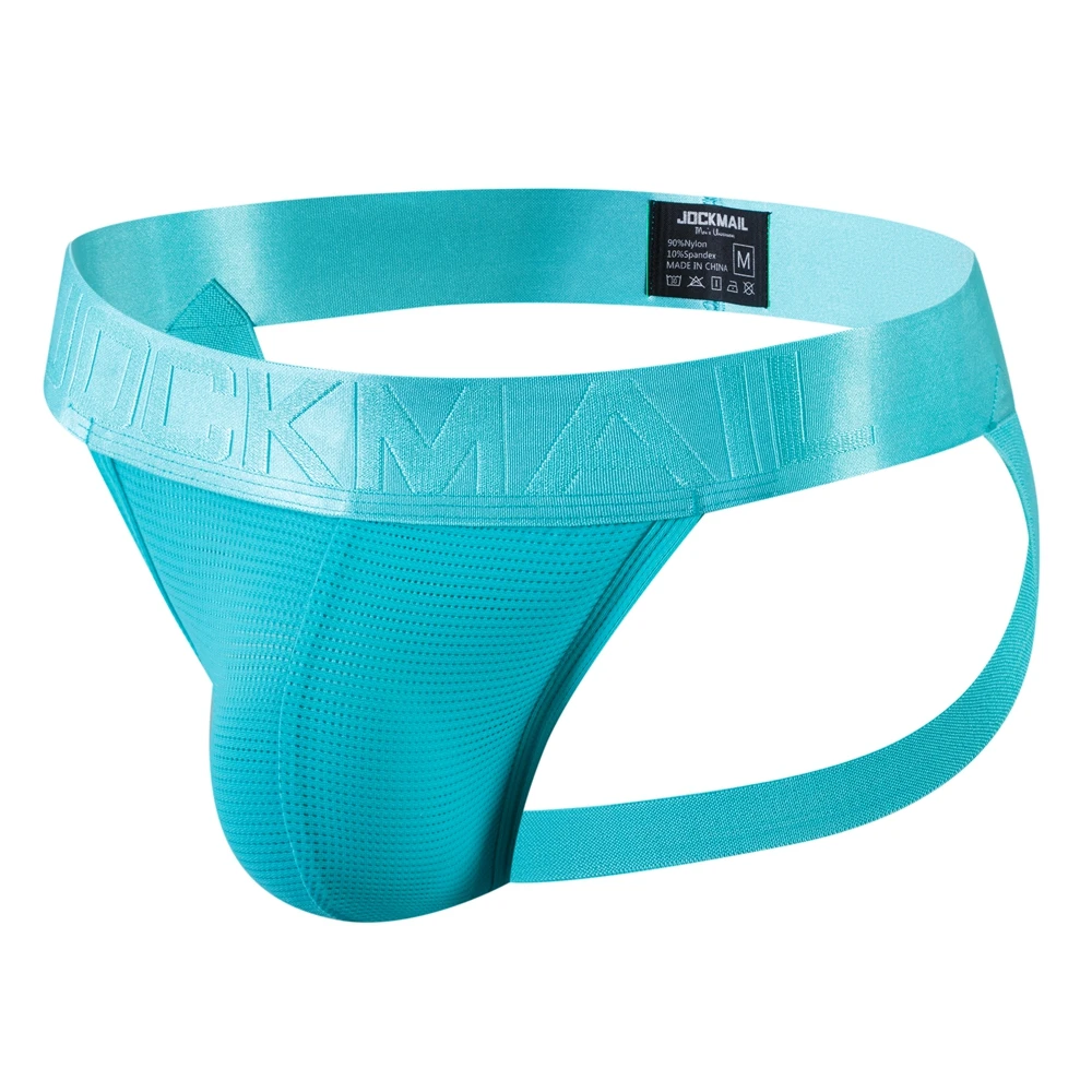 Men's Sexy Nylon Jockstrap Thongs - Fast-Drying Bikini Briefs