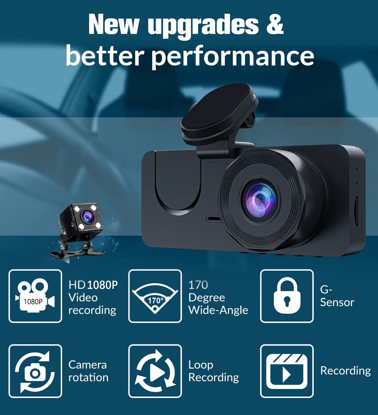 1080P 2/3 Camera Dash Cam WIFI APP W/ IR Night Vision Loop Recording Parking Monitor Car DVR video recorder Car camera For Cars