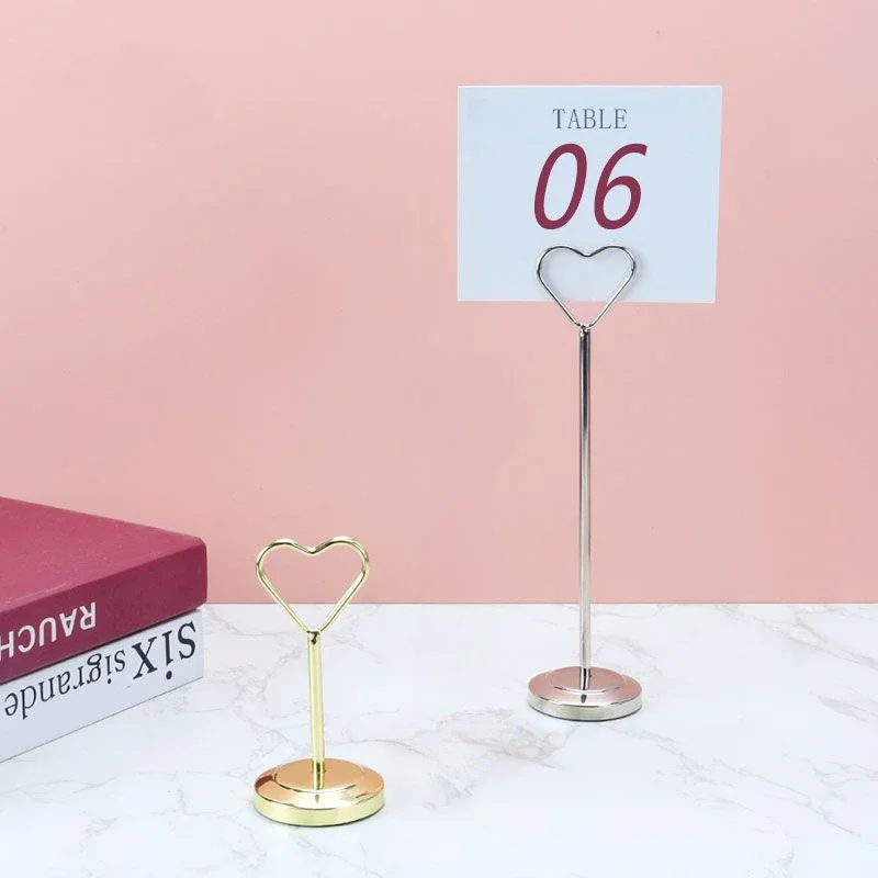 Stylish Stainless Steel Place Card Holders for Weddings, Banquets, and Special Events-Durable & Elegant Decor