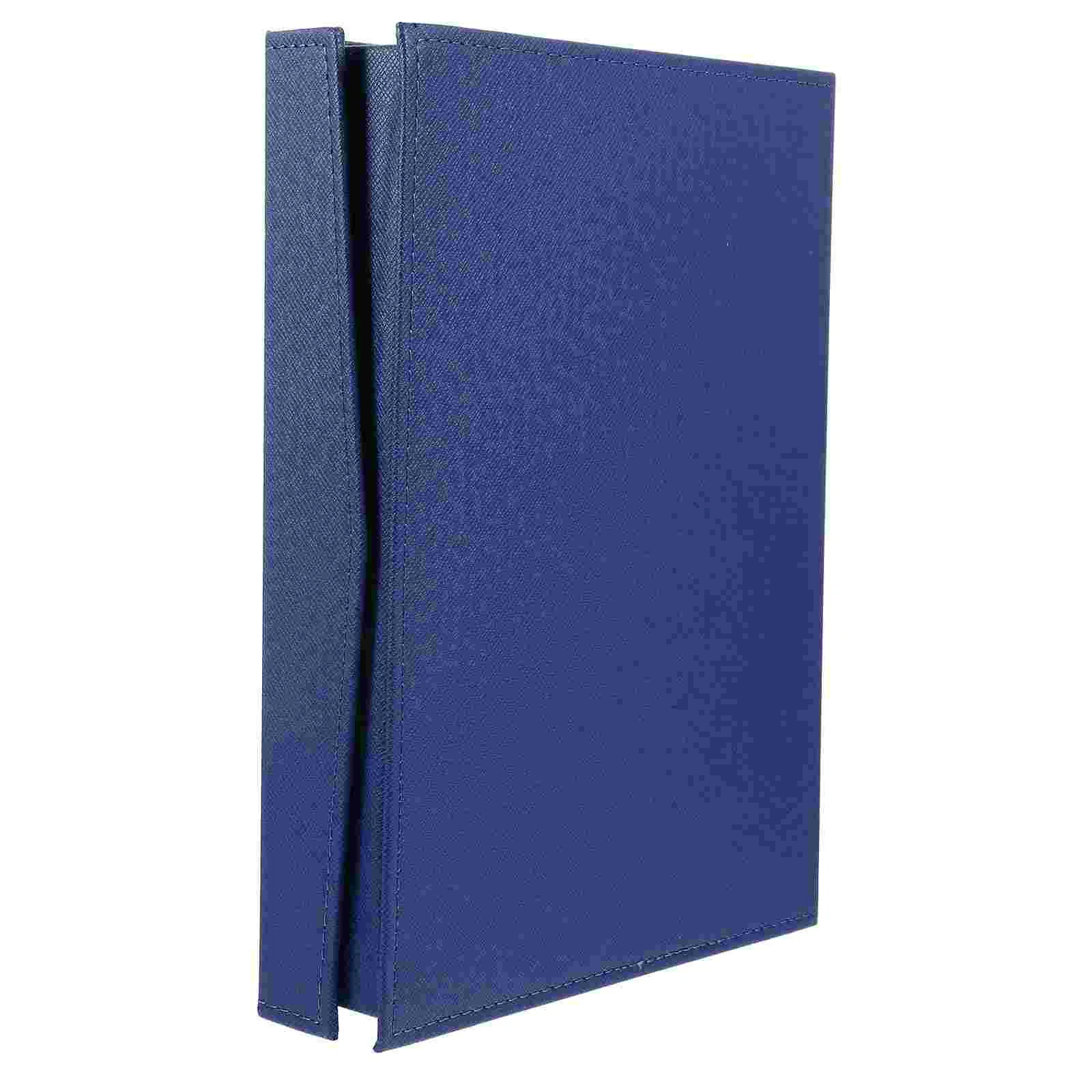 

A4 Regular Accounting Voucher Contract File Box Document Business Office Desk Storage (blue)