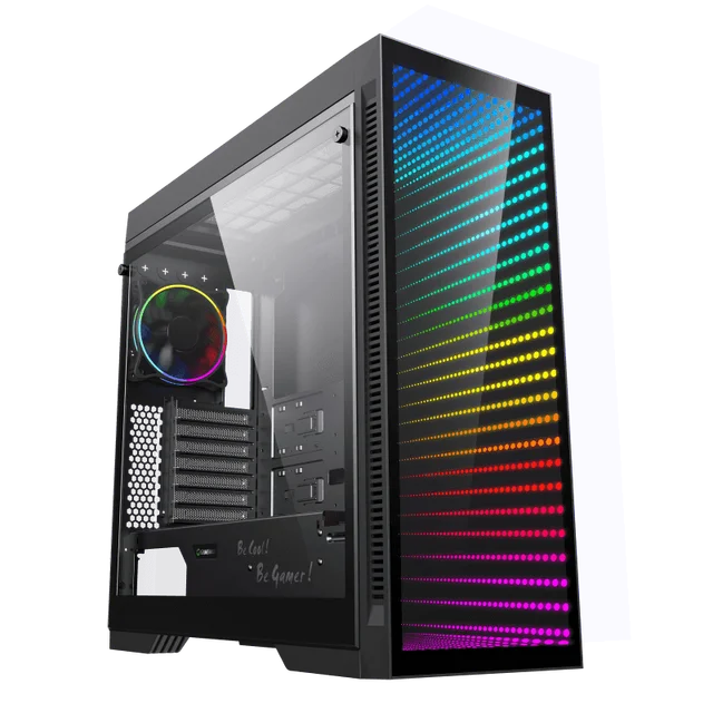 GABINETE GAMER GAMEMAX INFINITY ABYSS RGB MID TOWER VIDRO TEMPERADO BLACK -  M908-TR