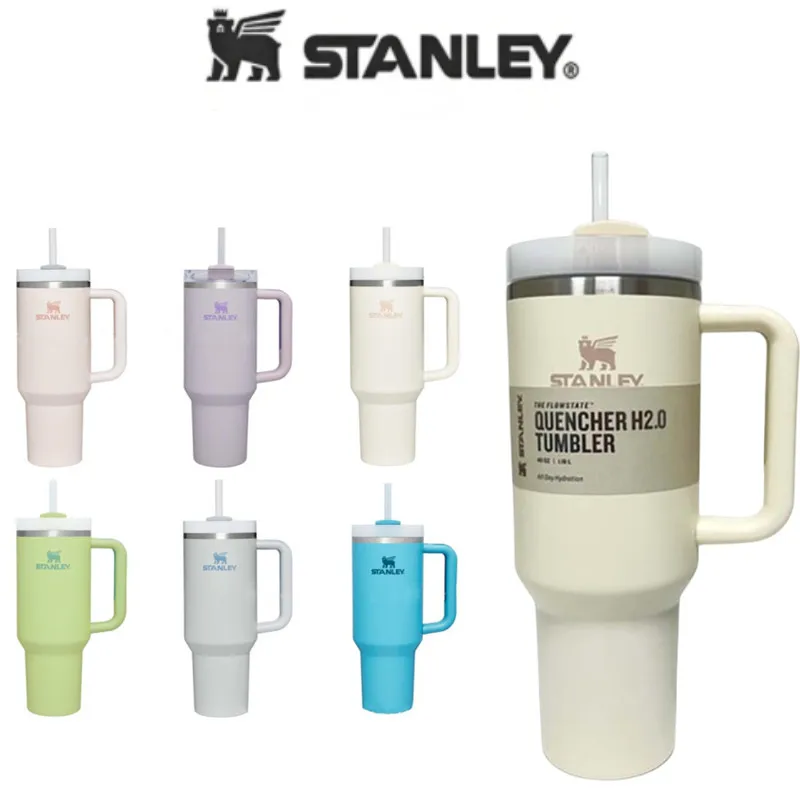 Stanley Cup Thermal Whit Handle Boccale Di Birra In Acciaio Inossidabile Isolamento Sottovuoto A Doppia Parete Thermos Bottiglia Per Bere Tumbler Flas