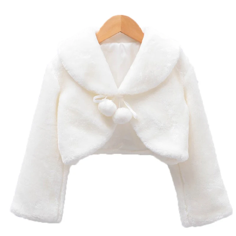Girls Plush Jacket Cloak Shawl Kids Clothes 2-12 Years Autumn Christmas Birthday Party kids jackets kids coats