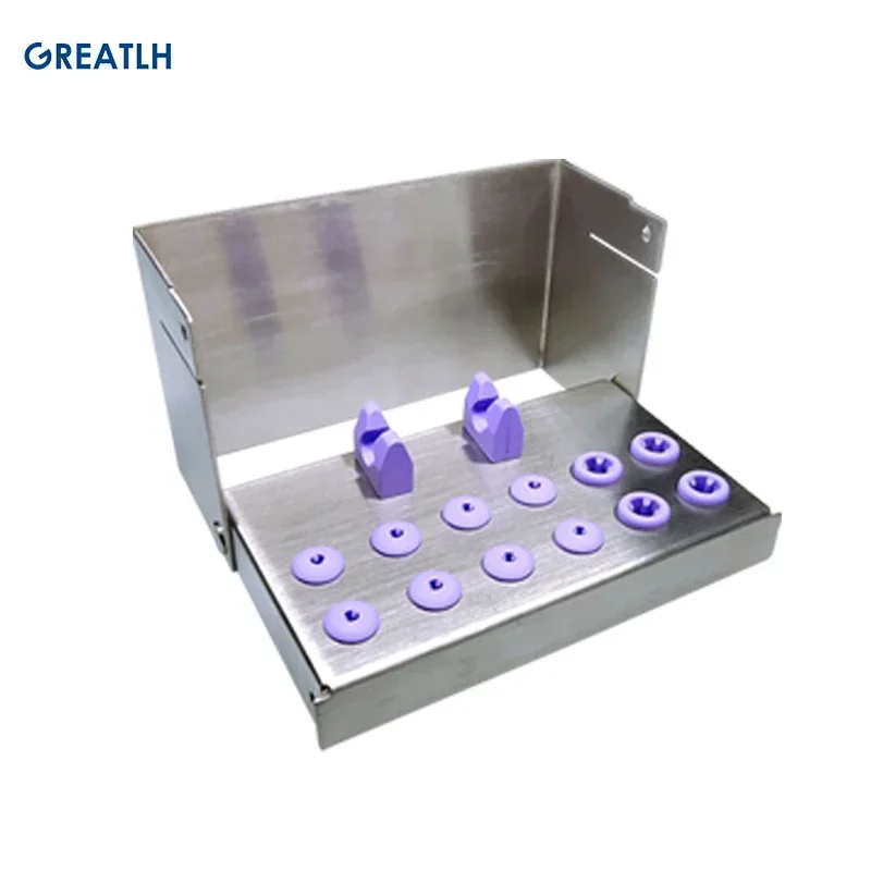 Planting Instrument Disinfection Box Sterilization Box Planting Drill Screwdriver Set Stainless Steel Dental Material