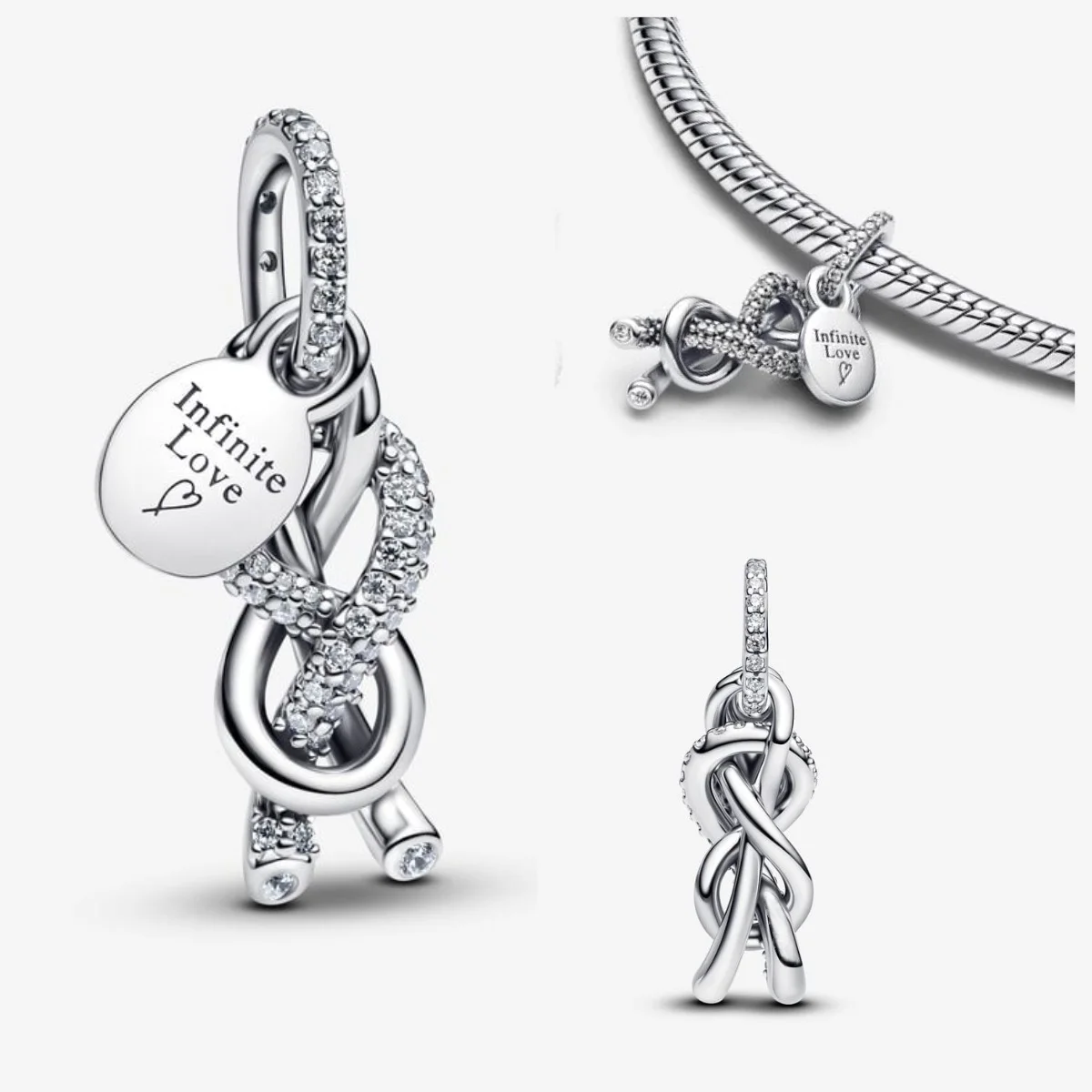 Sterling Silver Bracelet Charm Solid 925 Sterling Silver Maori Infinity ...