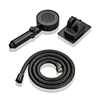 One Touch Water Stop Handheld Shower Head 5 Modes Adjustable High Pressure Black Shower Head Bathroom Accessories 6