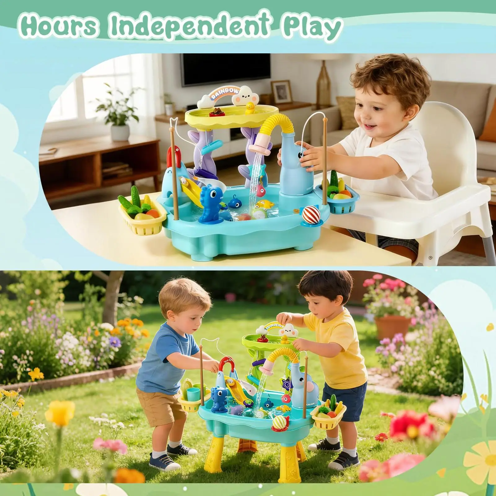 Elektrische Tischpumpe für Kinder, Sand und Wasser mit Wasserhahn/Spielzeuglebensmittelzubehör/Angelküchenspielzeug_voghion.com
