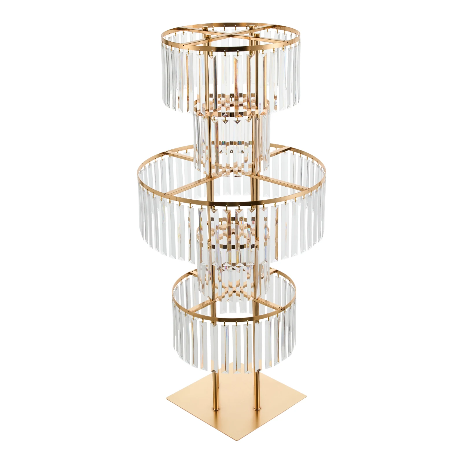 5 Tiers Acrylic Flower Stand Flower Display Holder Wedding Centerpieces Flower Stand Vase Gold/Silver for Party Banquet Events