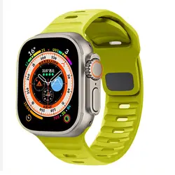 Breathable Silicone Sport Strap - 49mm 42mm 44mm 45mm (FluorescentGr)