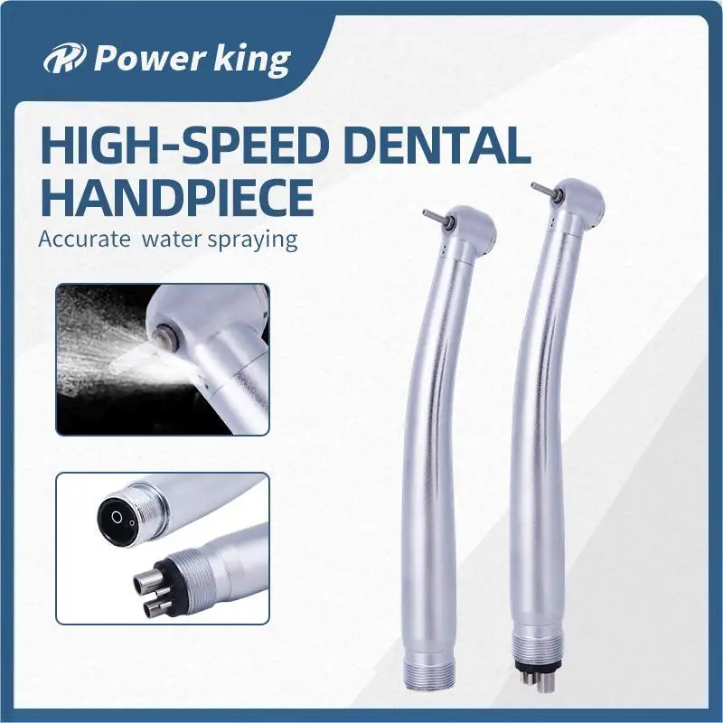 High Speed Dental Handpiece 2 Hole / 4 Hole Water Spray Push Button Stainless Steel High Rotation Pen E Generator Dentistry