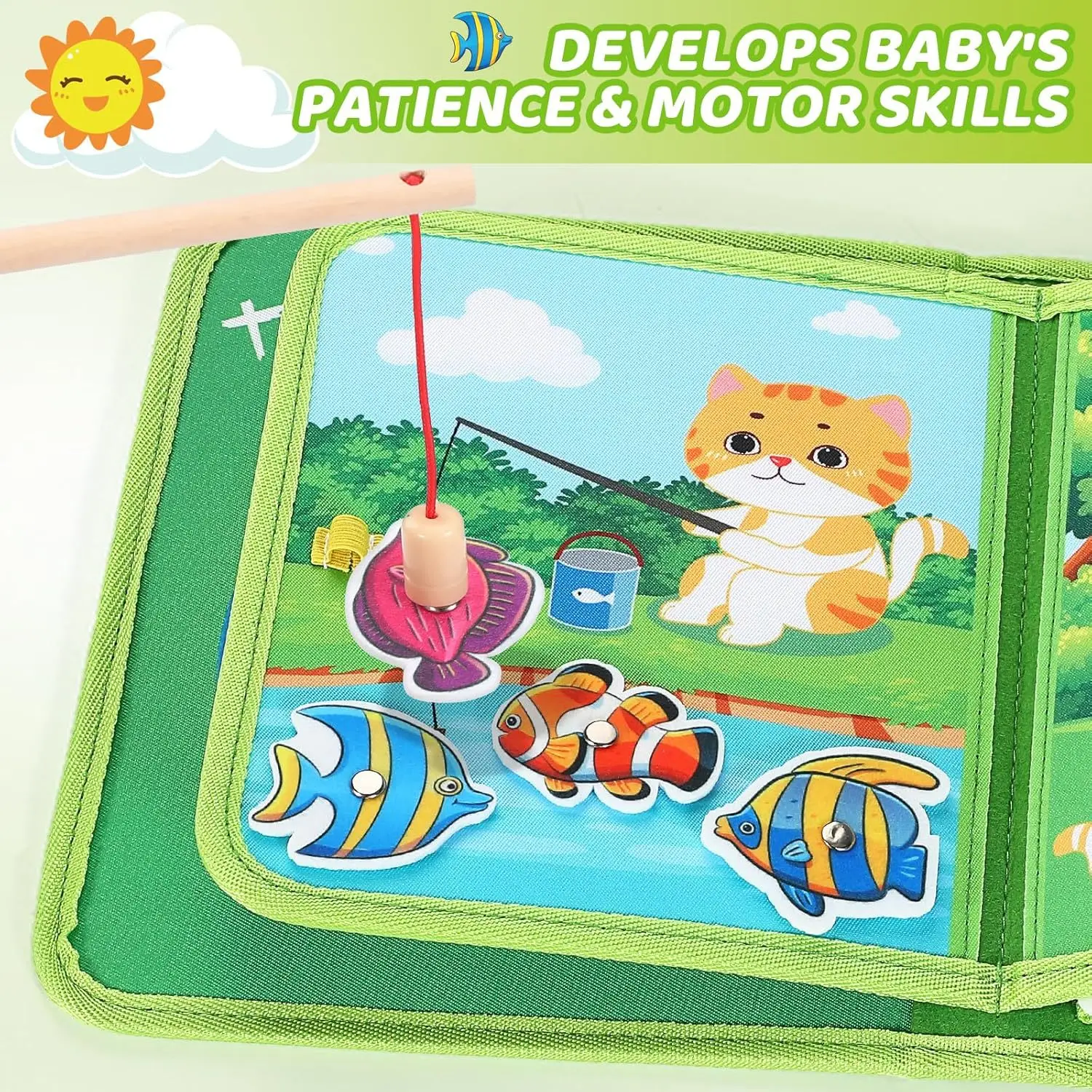 Enlightenment Early Childhood Educational Cloth Book Animal DIY Three-Dimensional Learning Board Baby Quiet Early Busy Board
