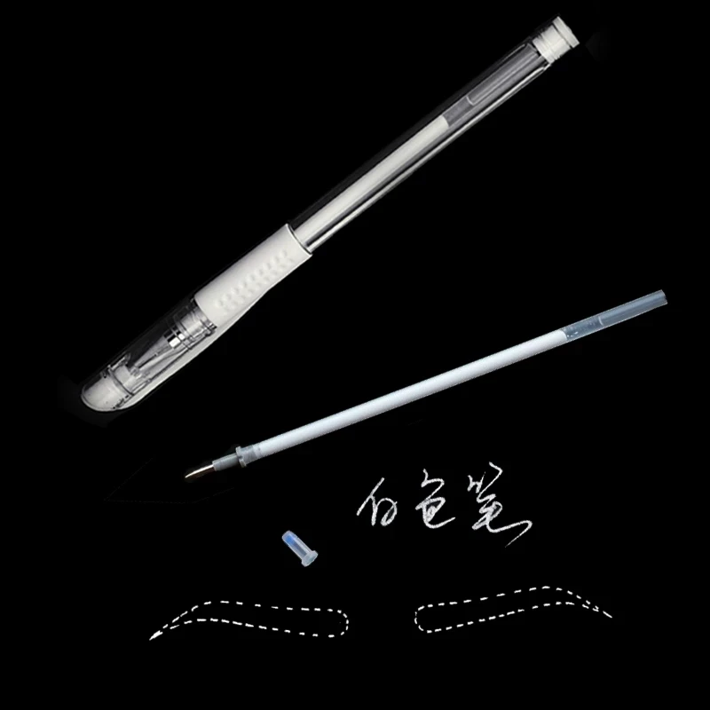 1pc White Eyebrow Marker Pen Tattoo Accessories Microblading Pen Tattoo Surgical Skin Marker Pen for Permanent Makeup Supplies tattoo fullbody white табурет