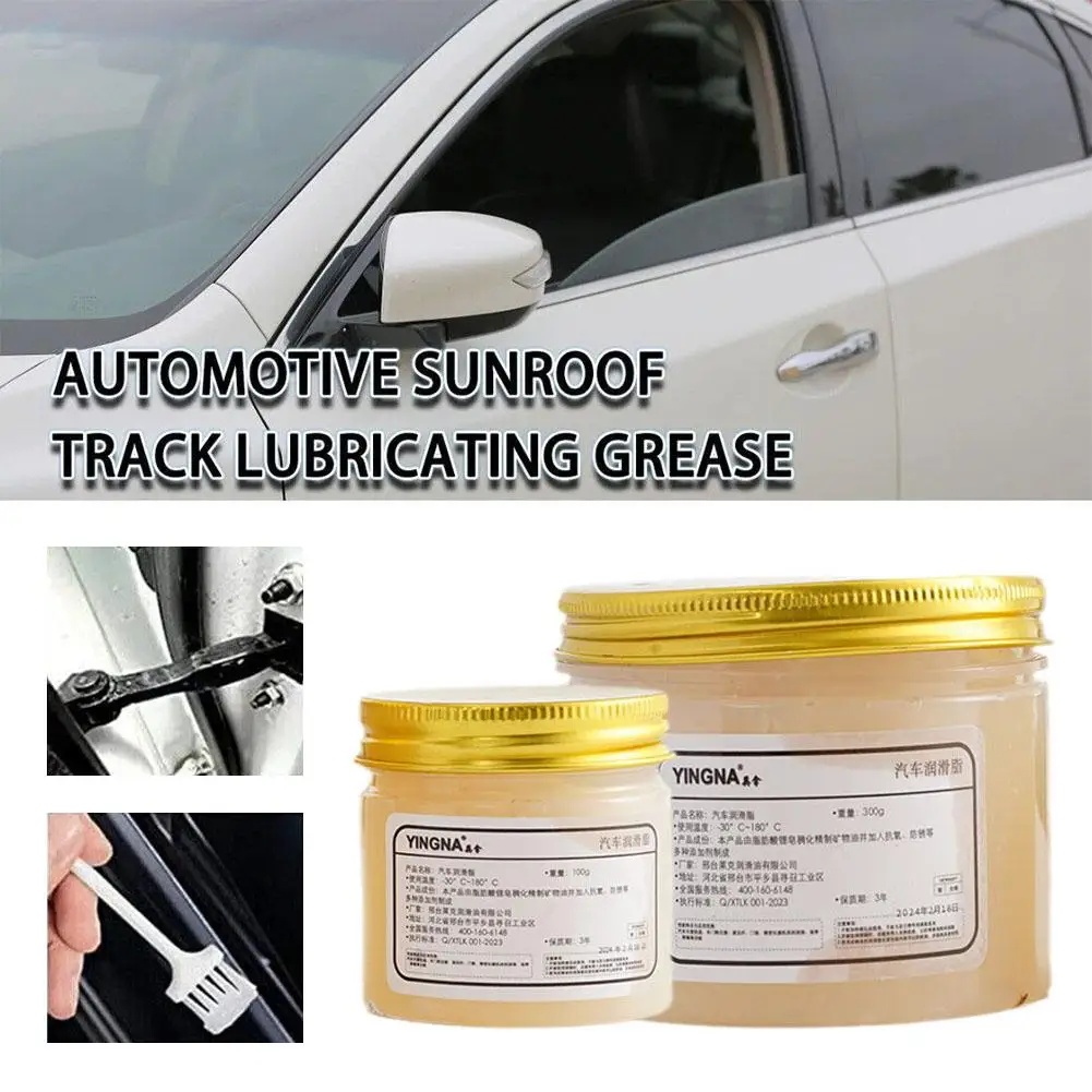 Car Sunroof Track Lubricating Grease Silencing Lubrication Door Abnormal Noise Temperature Resistance Tape Care Cream 100/300g