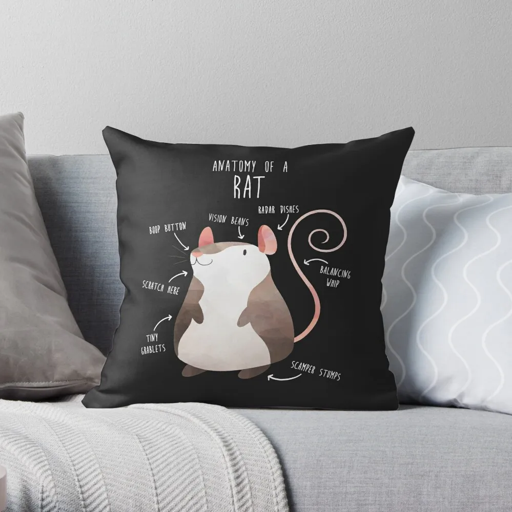 

Anatomy of a Rat Throw Pillow Decorative Sofa Cushion Elastic Cover For Sofa