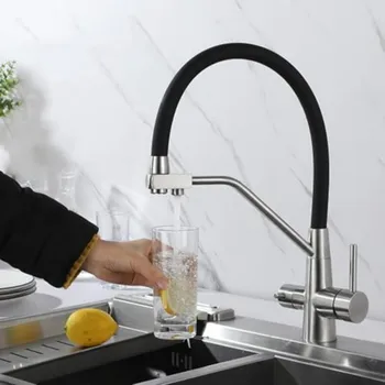 Kitchen Modern Copper Faucet Purification Drinking Water Pull-Out Sink Hot and Cold Pure Water Direct Drinking Faucet 1