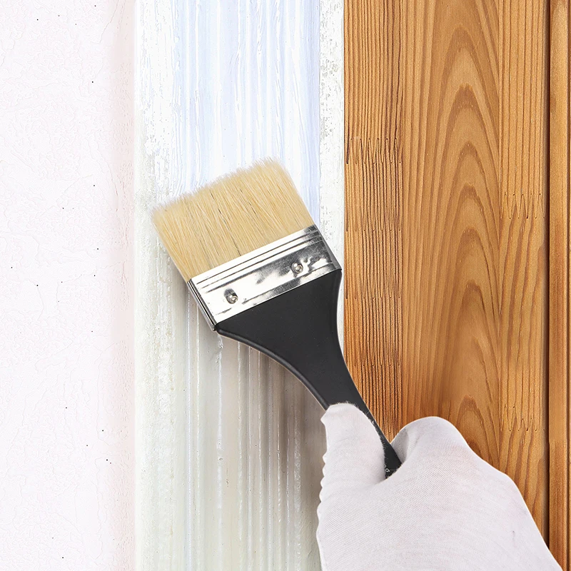Paint Brushes Natural Bristle Small Paint Brush with Wood Handle for Stains Wall Door Cabinets Furniture