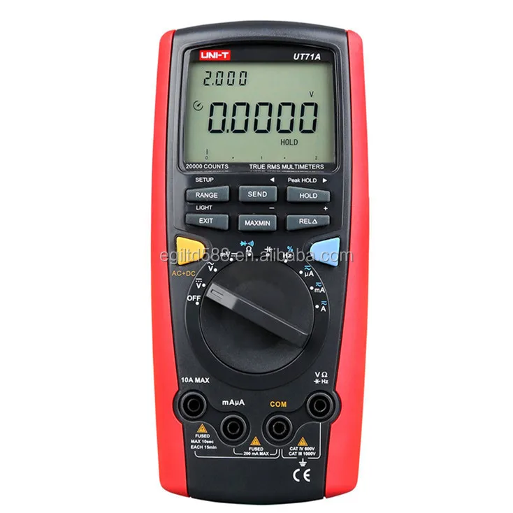 

UNI-T UT71A Digital MultiMeter Ture RMS AC DC Meter Volt Ampere Ohm Capacitance Temp Tester Ammeter Multimeter Pocket Multimeter
