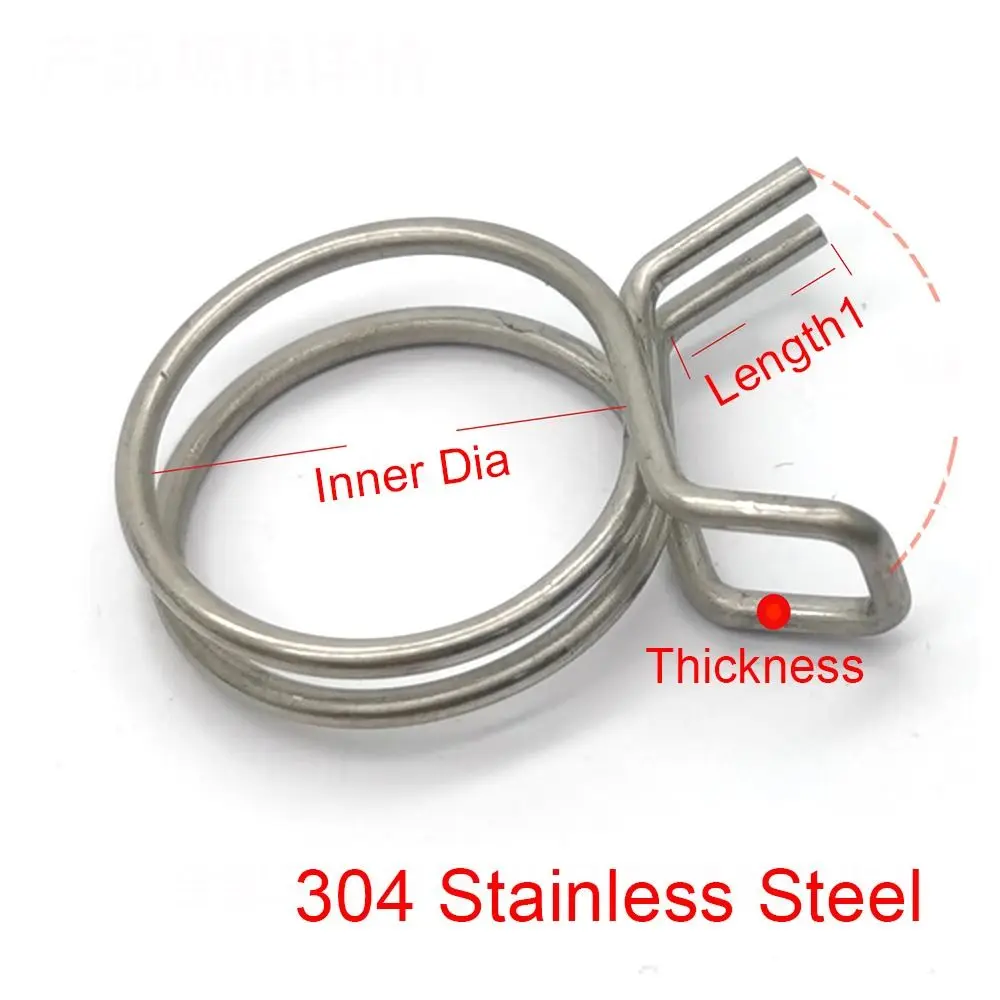Tube Hose Clamp Fuel Line Hose Tubing Spring Clips Clamps Kit Elastic Sealing Steel Buckle Water Pipe Hoop Set 5mm-30mm 10Pcs hose clamps