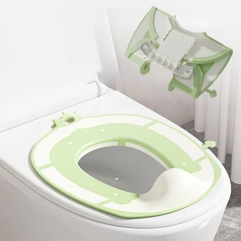Seggiolino Pieghevole da Viaggio per Bambini con Cartoni Animati, Sedile Portatile per l'Addestramento al WC, Cuscino Orinatoio per Bambini, Tappetino/Imbottitura per Vasino