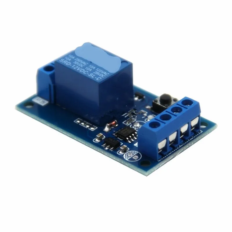 

12V One-button Bistable Relay Module, Car Modification Switch, Start-stop Self-locking
