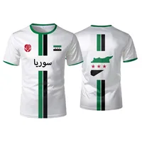 New Syria Football Jersey Men's Sports T-shirts Syrian Flag Street Oversized Tops Unisex Casual Graphic T-shirts Mens Gifts 2