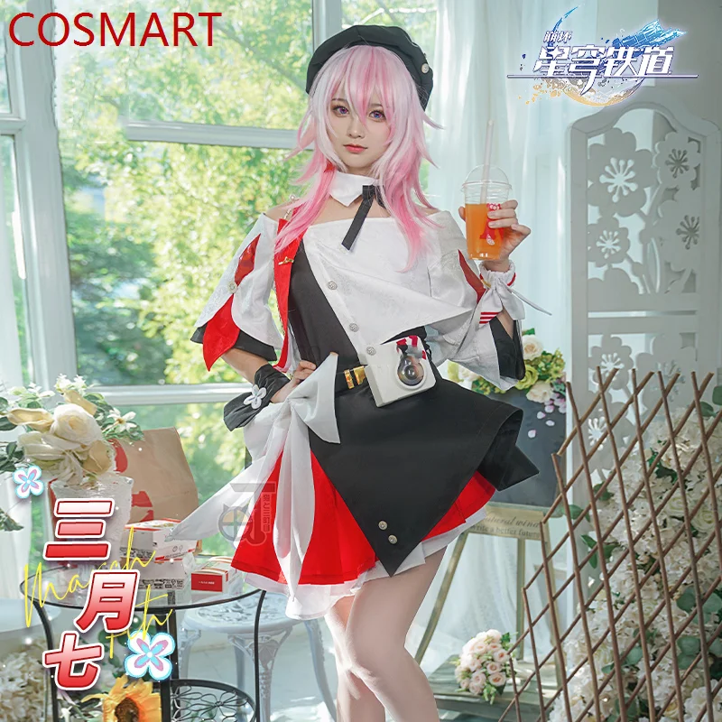 

COSMART Honkai: Star Rail March 7th Game Suit Sweet Lovely Uniform Cosplay Costume Halloween Party Role Play Outfit Women