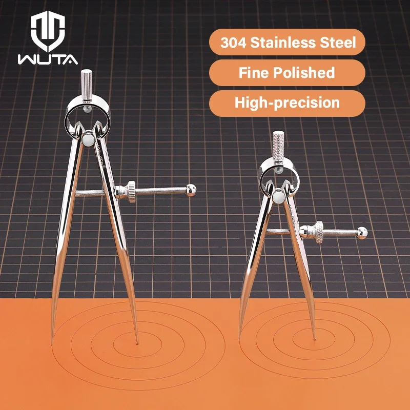 

WUTA Smooth Wing Divider 304 Stainless Steel Leather Splitter Spacing Compass Precision Scale for Metal,Wood,Craft,Jewelry