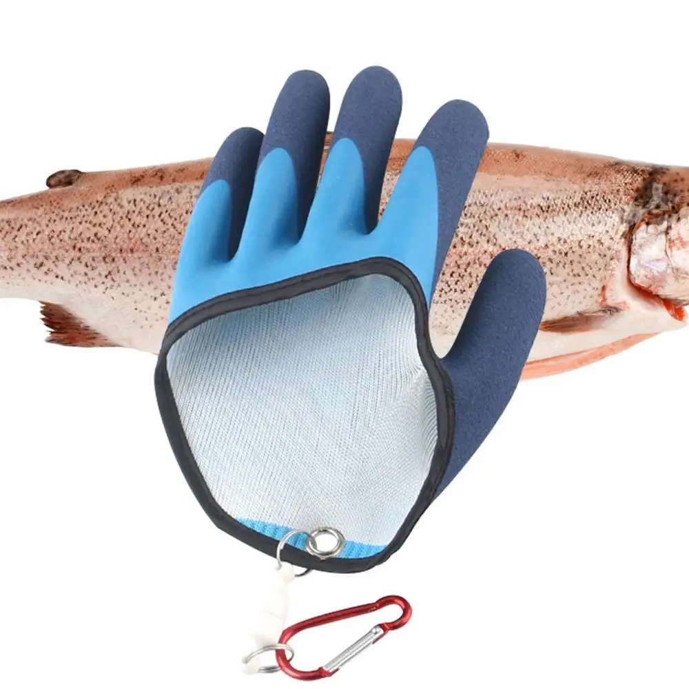 Description Picture 6 of itemFishing Catching Gloves Non-slip Fishing Gloves With Magnet Carabiner Release Hooks Waterproof Anti-stab Gloves For Winter
