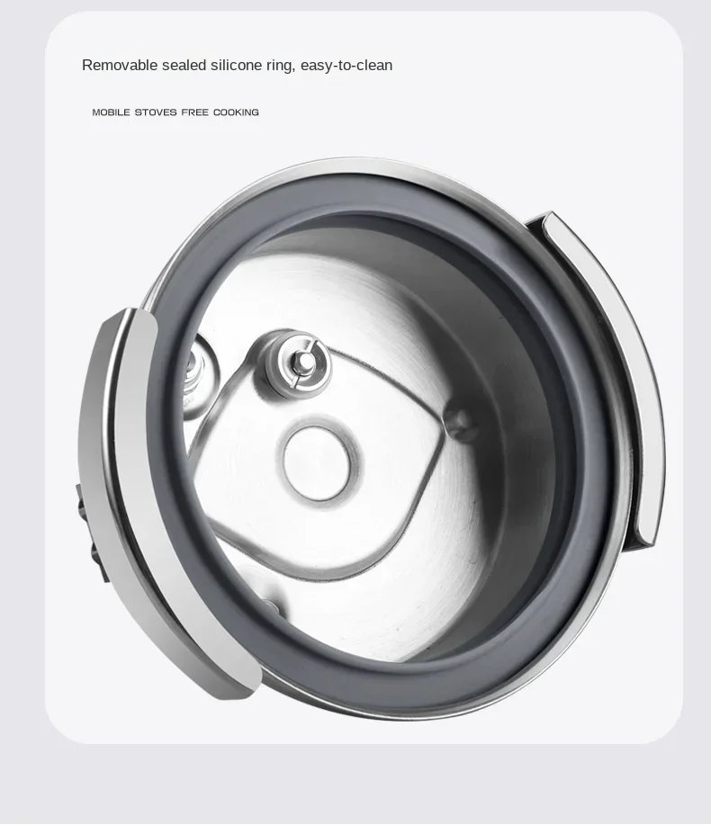 Description Picture 3 of item1.2L/1.6L Gas Induction Cooker Universal Mini Stainless Steel Pressure Cooker Pot Soup Rice Multifunctional Household Stew Pan