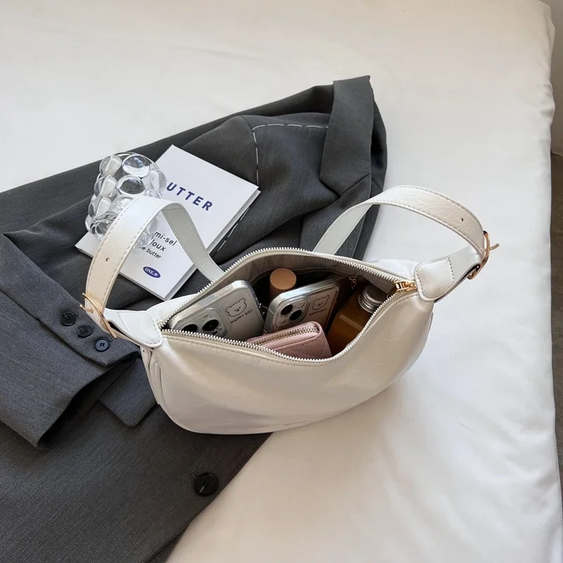 Fashion Crossbody Bag Women Niche Design Foreign Style All High-grade Texture Dumpling Bags Korean Leather Soft Leisure Commute