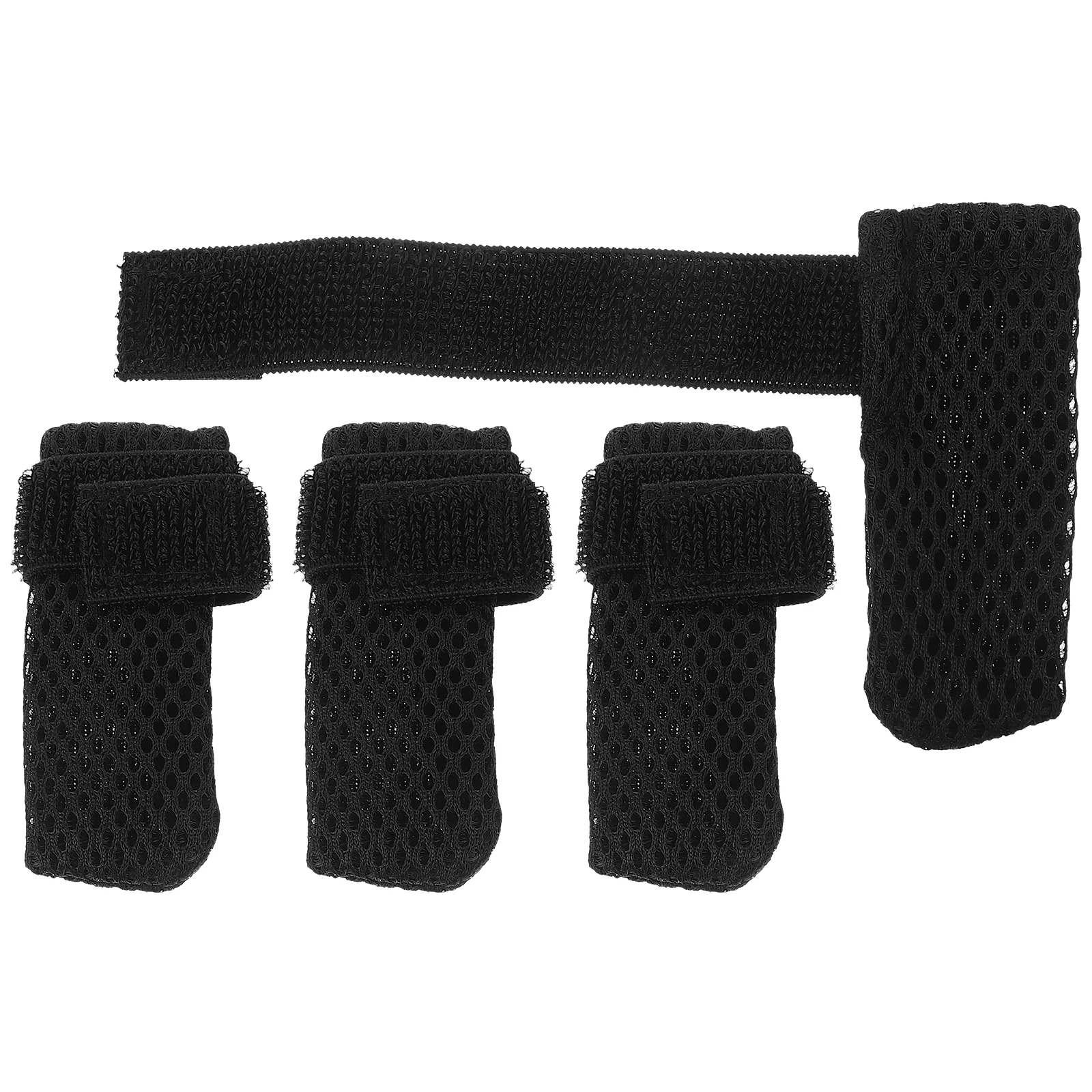 4 Pcs Black Polyester Adjustable Cat Shoes Durable Protector Comfortable Cat Socks Claw Covers Pet Products