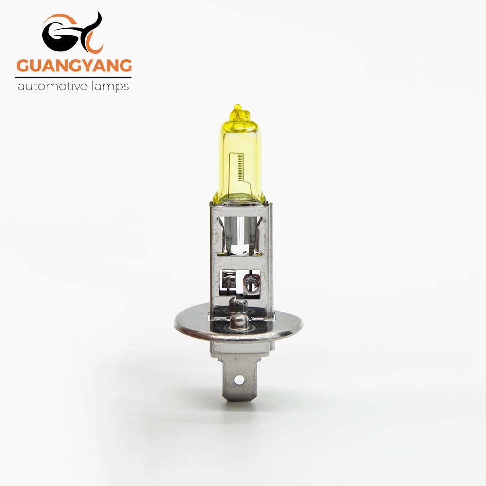 Ampoules halogènes automatiques, phares antibrouillard, feux de route, lumière jaune, lumière de sauna de voiture, H1, 12V, 55W, 2800K, 2 pièces