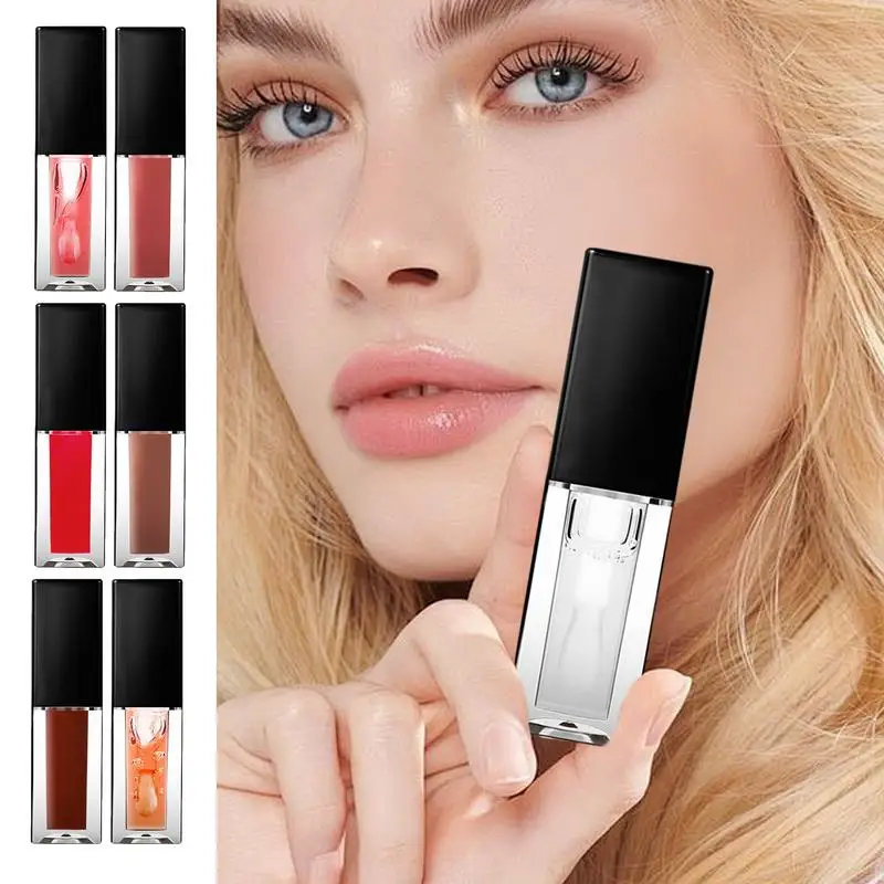 

Tinted Lip Oil Moisturizing Clear Lip Gloss Oil Long Lasting Repairing Primer Lip Balm Pouty Lip Liquid Lipstick For women