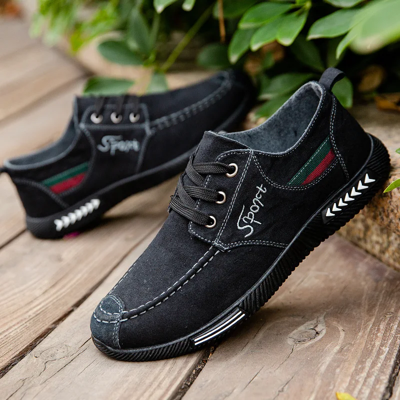 

Denim Sneakers Men Vulcanize Shoes Lace Up Canvas Trainers Men's Casual Shoes Breathable Sneaker Male Flats Tenis Masculino 2022