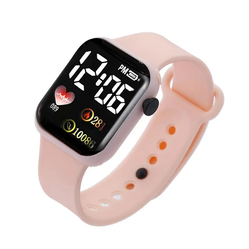 Love small square couple watch LED electronic watch