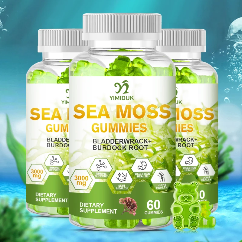 

Natural & Organic Sea Moss Extractive Gummies Anti-aging Detoxification Improving Immunity Seaweed Item