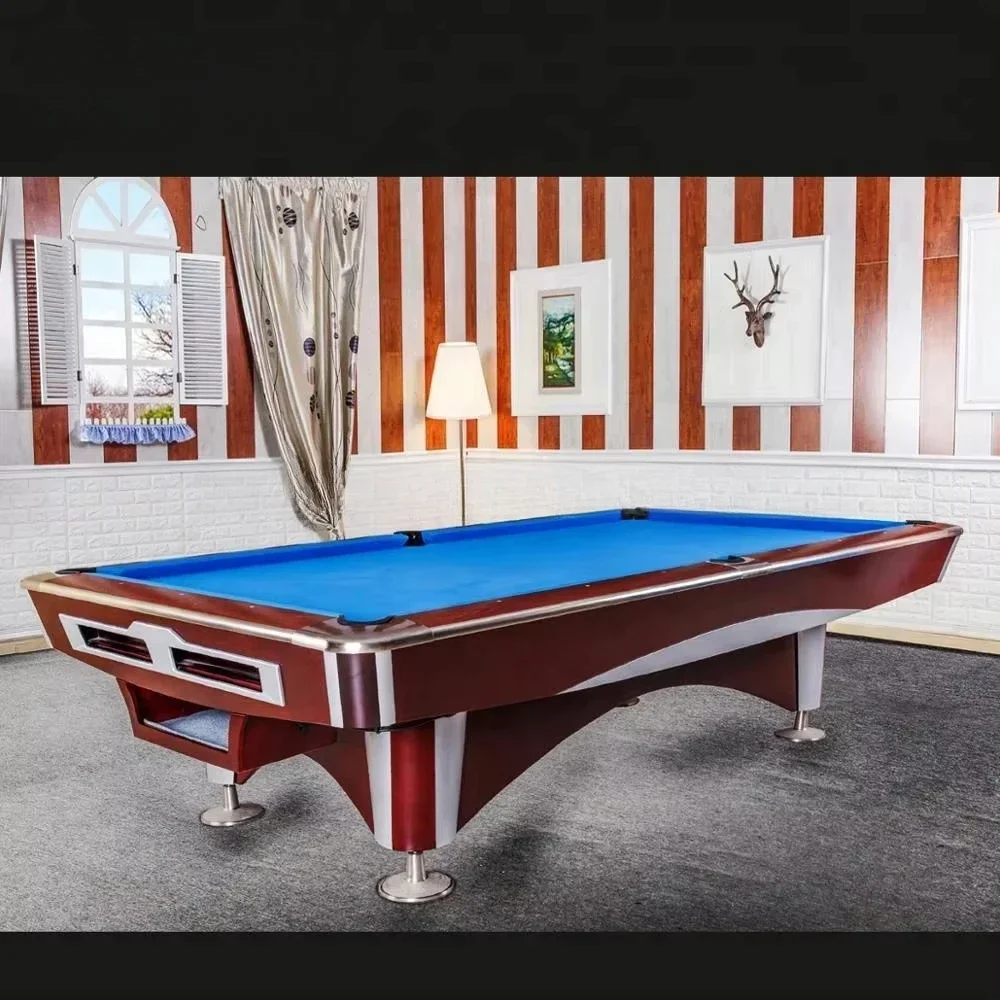 China pool table 9 ball black slate snooker pool table with solid wood