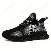 Halloween Skull And Rose Print Flats Sneakers Mens Womens Sports Running Shoes High Quality DIY Sneaker customization Shoe 2