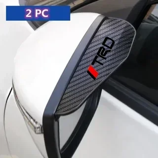 2Pcs Carbon Fiber Car Rearview Mirror Eyebrow Rain Cover For TRD TOYOTA Crown Reiz Corolla Prada Alphard Yaris Vitz Camry GT86