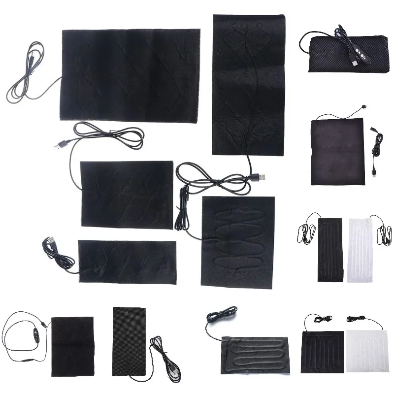 Heating Pad 1/2pcs Carbon Fiber Heating Pad Hand Warmer USB Heating Film Electric Winter Infrared Fever Heat Mat