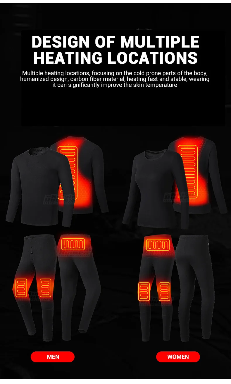 Motorcycle Riding Jackets Heated Men's Jackets Thermal Fleece Underwear