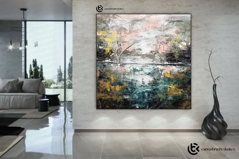 

Оригинальная абстрактная Большая Картина на холсте-необычная большая Настенная картина, Современная картина маслом