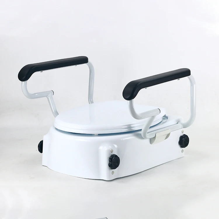 Elder People Fixed hdpe Portable Bidet Armrest Elevated Commode Raised Toilet Seat 2