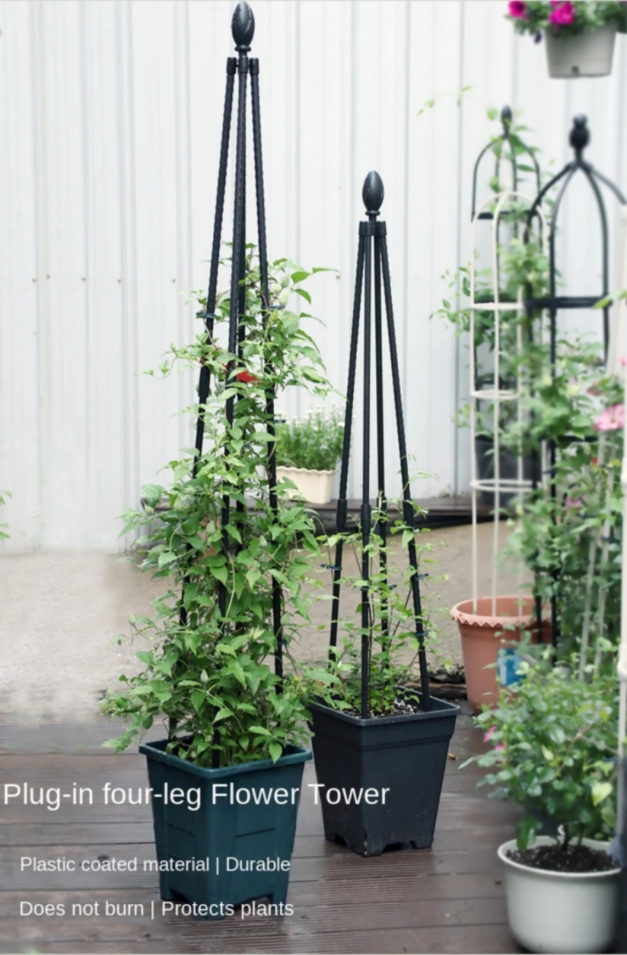 

Stitching Climbing Rattan Frame Plant Support Frame Iron Support Gardening Rattan Rose traction Flower Stand Diameter 11CM